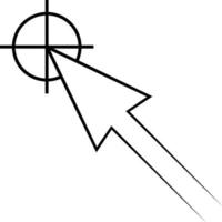 icona pointer bersaglio vettore cursore freccia nel centro