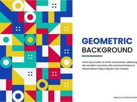 copertina collezione colorato geometrico sfondo vettore