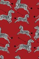 masai rosso zebra safari salamandra senza soluzione di continuità ripetitivo modello vettore opera d'arte