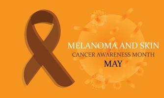 melanoma e pelle cancro consapevolezza mese Maggio. modello per sfondo, striscione, carta, manifesto vettore