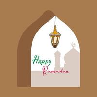 contento Ramadan kareem islamico gratuito vettore