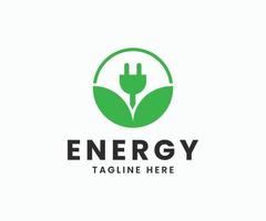 eco verde energia logo design vettore modello