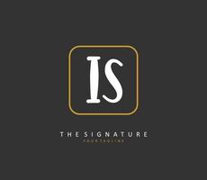 io S è iniziale lettera grafia e firma logo. un' concetto grafia iniziale logo con modello elemento. vettore