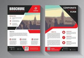 set di modelli di business flyer rosso vettore