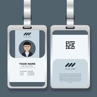 modello di carta d'identità aziendale professionale con mockup vettore