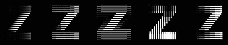 impostato monogramma logo lettera z Linee astratto moderno arte vettore illustrazione