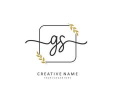 g S gs iniziale lettera grafia e firma logo. un' concetto grafia iniziale logo con modello elemento. vettore