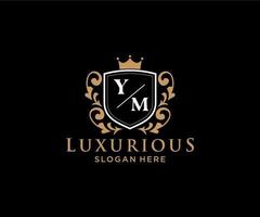 iniziale y lettera reale lusso logo modello nel vettore arte per ristorante, regalità, boutique, bar, Hotel, araldico, gioielleria, moda e altro vettore illustrazione.