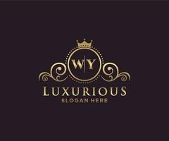 iniziale wy lettera reale lusso logo modello nel vettore arte per ristorante, regalità, boutique, bar, Hotel, araldico, gioielleria, moda e altro vettore illustrazione.