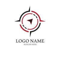 bussola logo e simbolo con vettore concetto illustrazione modello