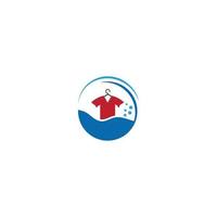 lavanderia logo icona con vettore illustrazione modello