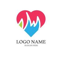 cuore battere logo o pulse linea logo per medico medicina con moderno vettore illustrazione concetto.