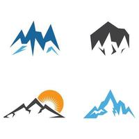 logo icona di montagna vettore