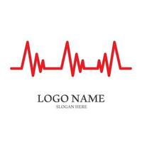 cuore battere logo o pulse linea logo per medico medicina con moderno vettore illustrazione concetto.