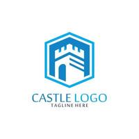 vettore castello logo icona modello