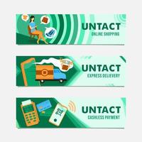 banner di tecnologia untact vettore