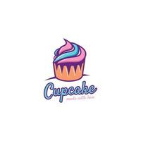Cupcake vettore logo modello. logo per torta negozio, etichetta, etichetta, eccetera.