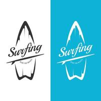 tavola da surf Vintage ▾ logo modello. vettore