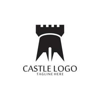 vettore castello logo icona modello