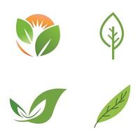 naturale verde foglia logo icona modello vettore