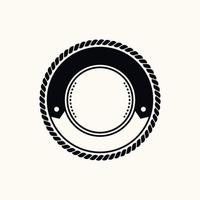 vettore cerchio distintivo modello logo.