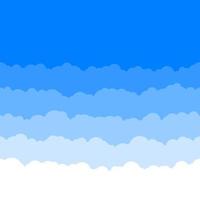orizzontale senza soluzione di continuità nuvole. orizzonte ripetere struttura. blu cielo sfondo. carta nuvole strati. vettore illustrazione