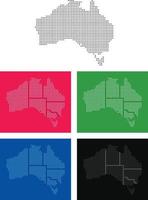 Australia carta geografica punto modello vettore