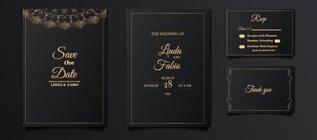 set di carte di invito a nozze di lusso