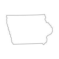 Iowa - noi stato. contorno linea nel nero colore. vettore illustrazione. eps 10