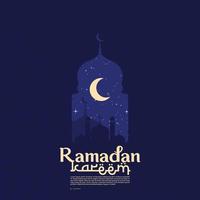 Ramadan kareem vettore design per striscione, carta, manifesto, sociale media alimentazione, e sfondo. il Ramadan kareem, eid al-Fitr e eid al-adha. vettore