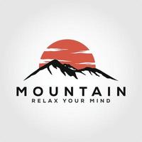 montagna logo design modello ispirazione, vettore illustrazione