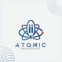 ii atomico fusione azienda lettera logo modello nel moderno creativo minimo stile vettore design