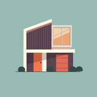 minimalista moderno Casa piatto illustrazione vettore