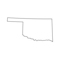 Oklahoma - noi stato. contorno linea nel nero colore. vettore illustrazione. eps 10