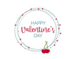 cartolina di San Valentino con cuore rosso. ti amo banner. poster o biglietto di auguri di San Valentino vacanza romantica. vettore