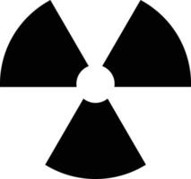 radioattivo icona vettore , nucleare simbolo. uranio reattore radiazione rischio. radioattivo tossico Pericolo cartello