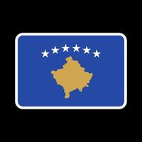 bandiera del Kosovo, colori ufficiali e proporzione. illustrazione vettoriale. vettore