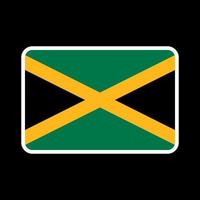 bandiera della giamaica, colori ufficiali e proporzione. illustrazione vettoriale. vettore