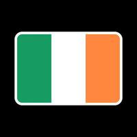 bandiera dell'Irlanda, colori ufficiali e proporzione. illustrazione vettoriale. vettore