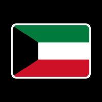 bandiera del kuwait, colori ufficiali e proporzione. illustrazione vettoriale. vettore