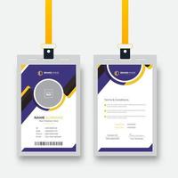 moderno e creativo aziendale azienda dipendente id carta disposizione con giallo astratto elementi vettore