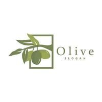 oliva olio logo, oliva foglia pianta erbaceo giardino vettore, semplice elegante lussuoso icona design modello illustrazione vettore