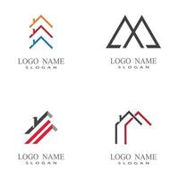 progettazione di logo di immobili, proprietà e costruzioni vettore