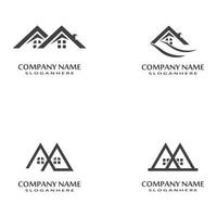 progettazione di logo di immobili, proprietà e costruzioni vettore