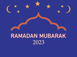 Ramadan mubarak logo modello vettore