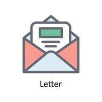 lettera vettore riempire schema icone. semplice azione illustrazione azione