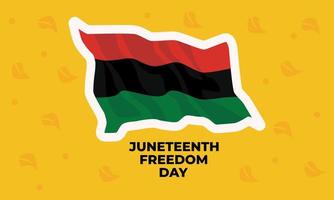 juneteenth la libertà giorno astratto vettore illustrazione. bandiera illustrazione isolato su giallo sfondo.