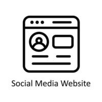 sociale media sito web vettore schema icone. semplice azione illustrazione azione