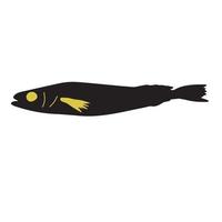 carino nero pesce vettore illustrazione icona. tropicale pesce, mare pesce, acquario pesce