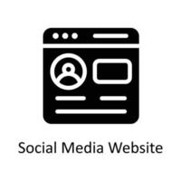 sociale media sito web vettore solido icone. semplice azione illustrazione azione